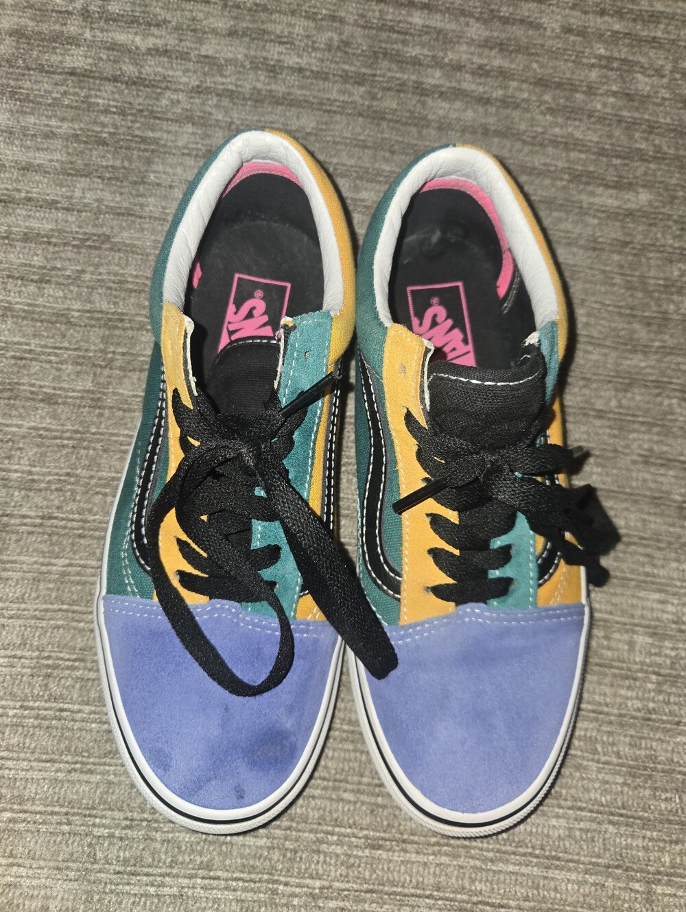 Vans Old Skool Sneakers - Purple, Teal, Green, Yellow, Black